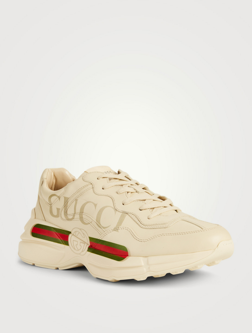 gucci white vintage logo rhyton sneakers