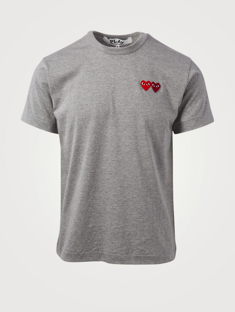 comme des garcons play double heart logo tee