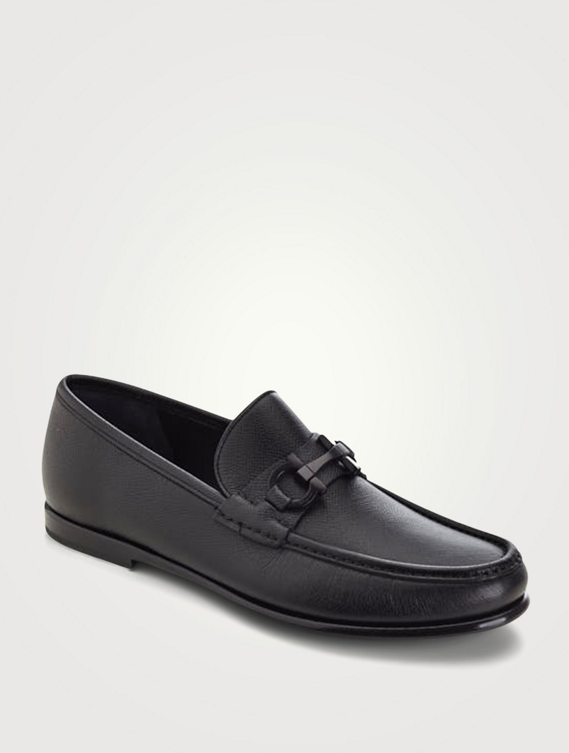benford gancini bit leather loafers
