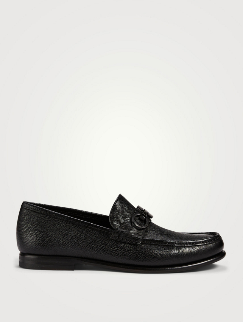SALVATORE FERRAGAMO Crown Leather Loafers | Holt Renfrew Canada