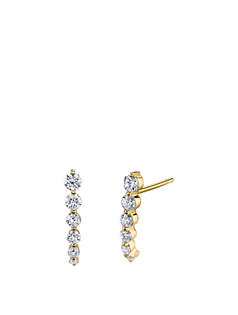 ANITA KO Boucles d’oreilles courtes en or rose 18 ct à diamants cascadés Femmes Metallique