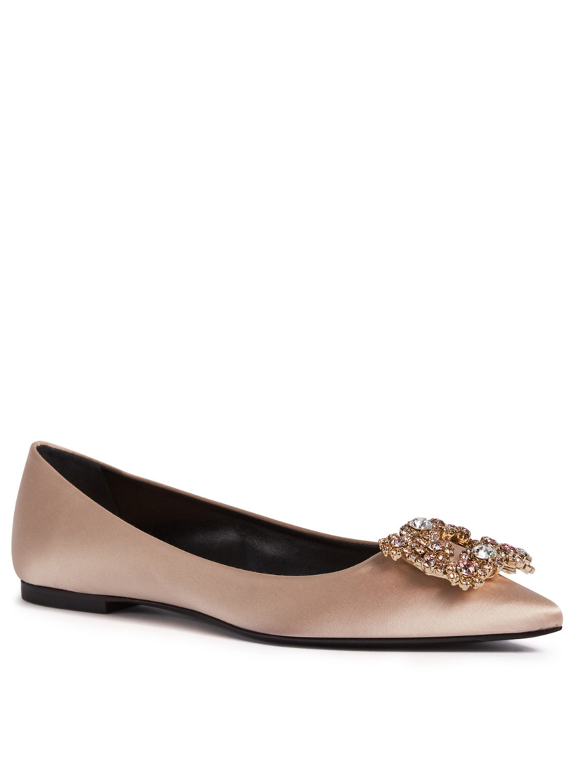 roger vivier satin flats