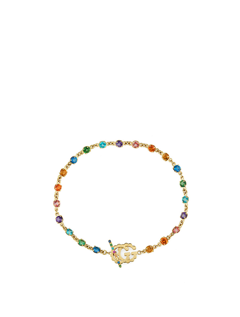 GUCCI Rainbow Double G 18K Gold Bracelet Holt Renfrew Canada
