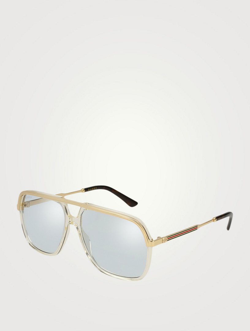 gucci square aviator sunglasses