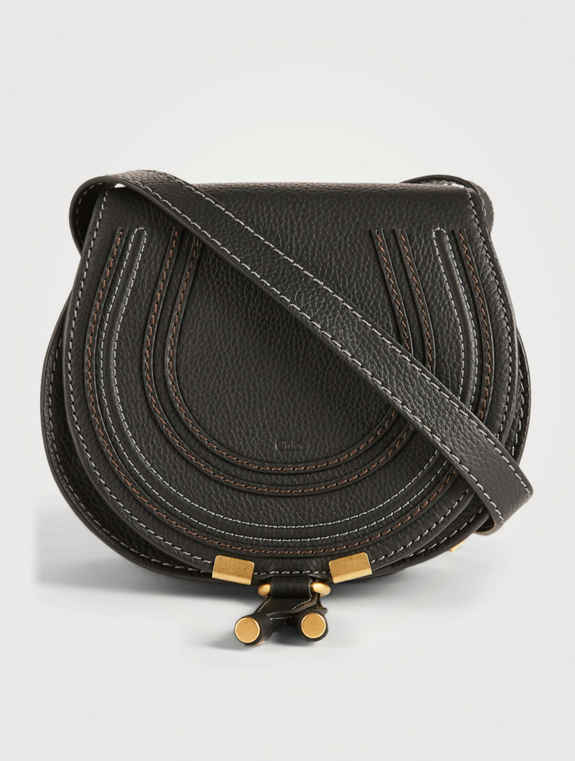 chloe black saddle bag