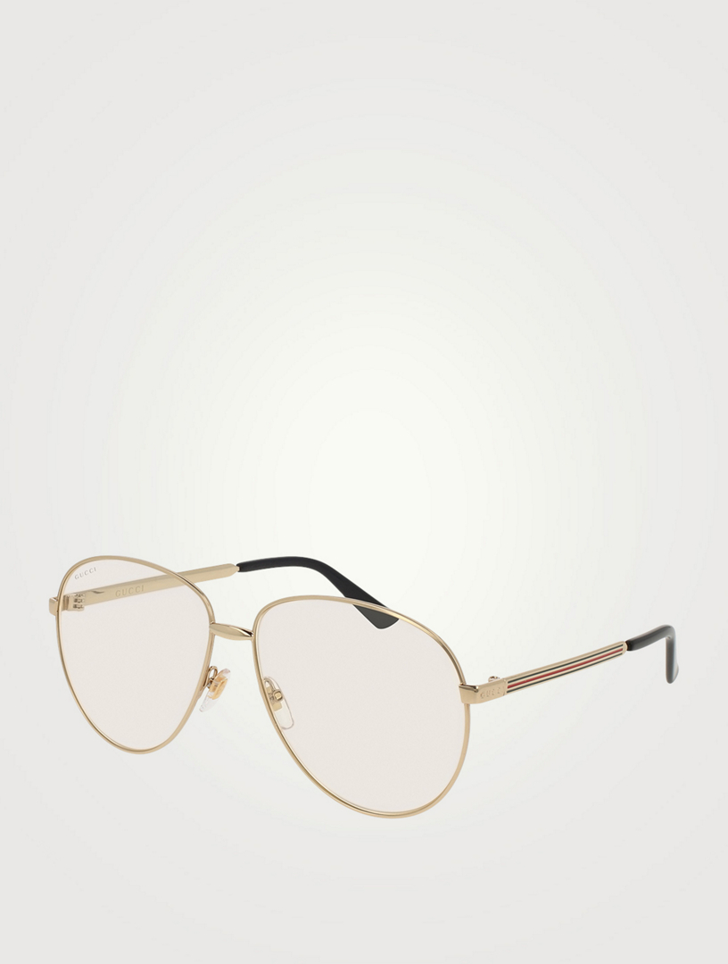 gucci aviator optical glasses