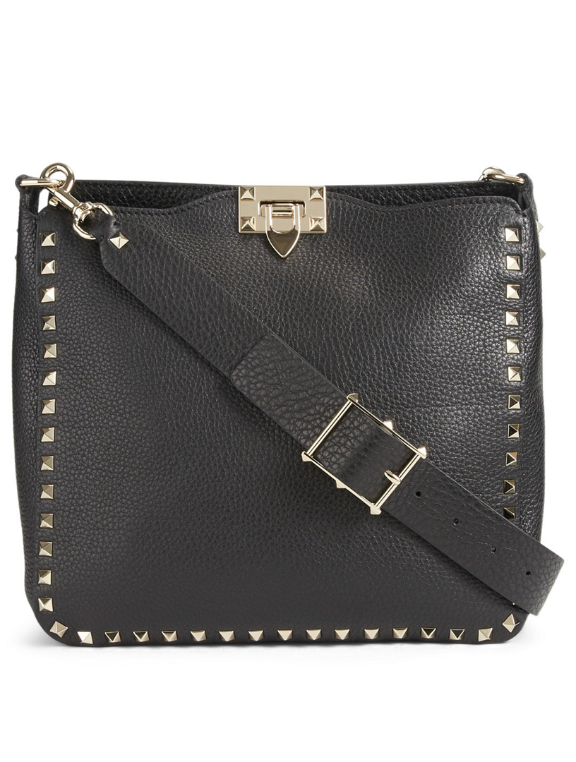 VALENTINO GARAVANI Medium Rockstud Leather Hobo Bag | Holt Renfrew Canada