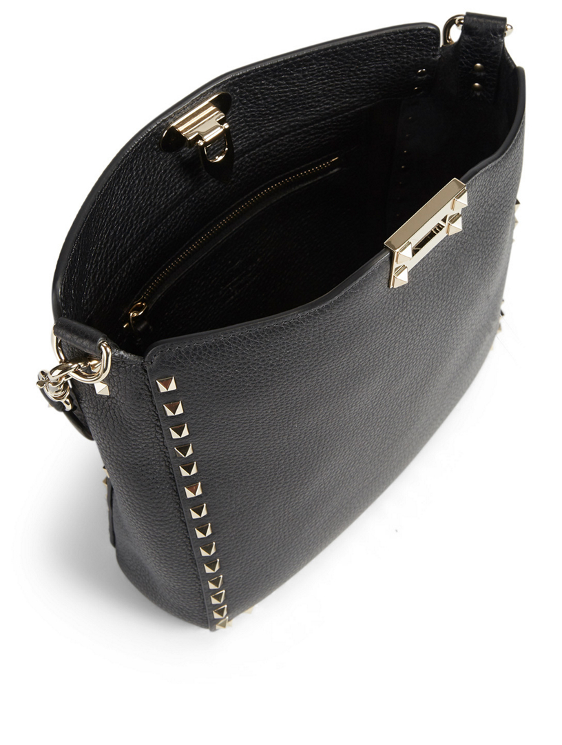 VALENTINO GARAVANI Medium Rockstud Leather Hobo Bag | Holt Renfrew Canada