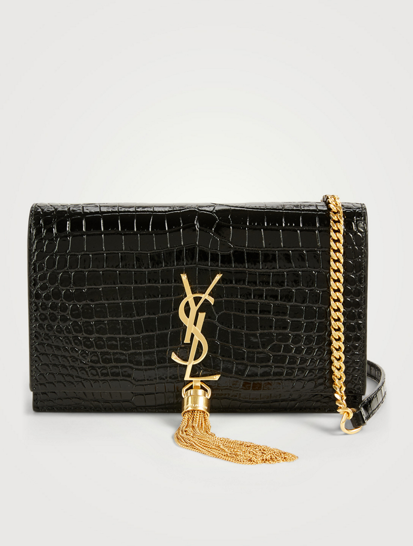 ysl croc chain bag