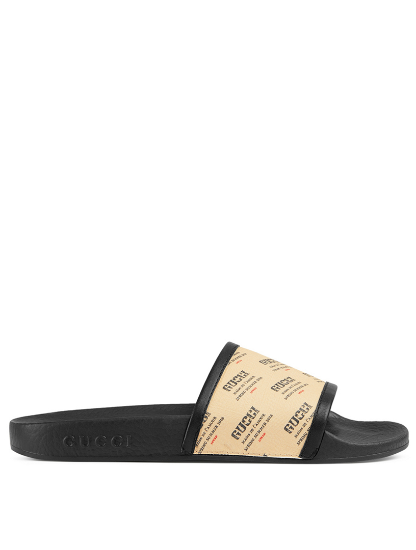 gucci stamp print slide