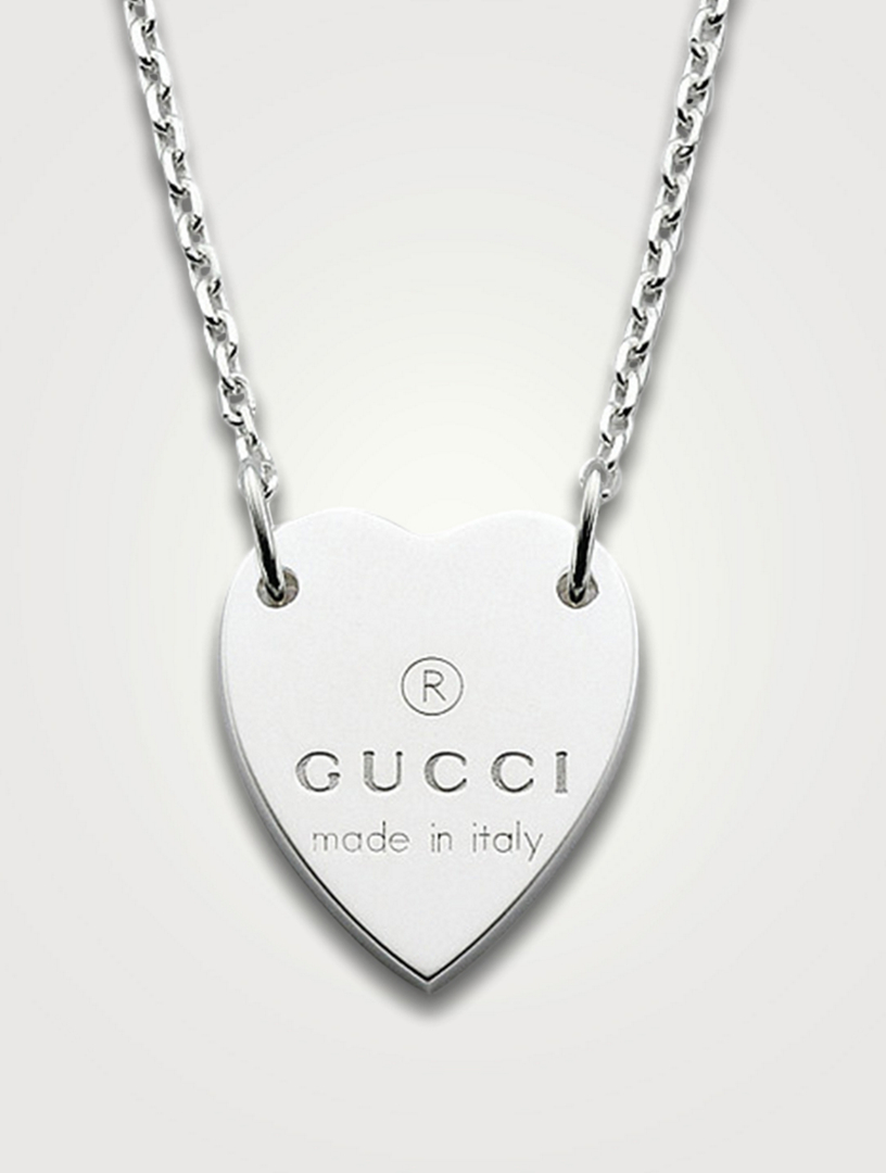 GUCCI Sterling Silver Heart Pendant Necklace | Holt Renfrew Canada