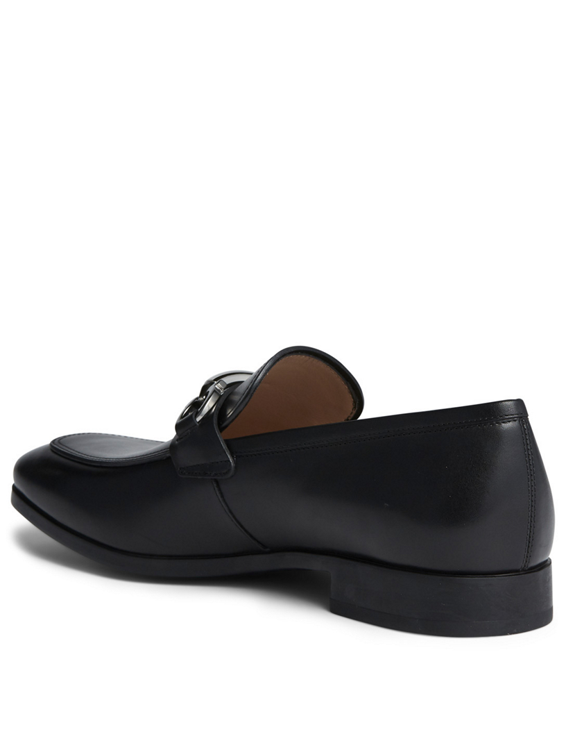 benford gancini bit leather loafers