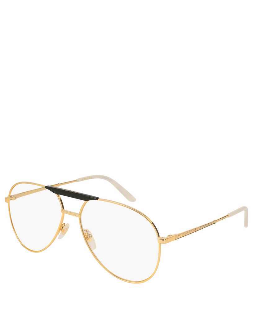 Gucci gold aviator glasses deals