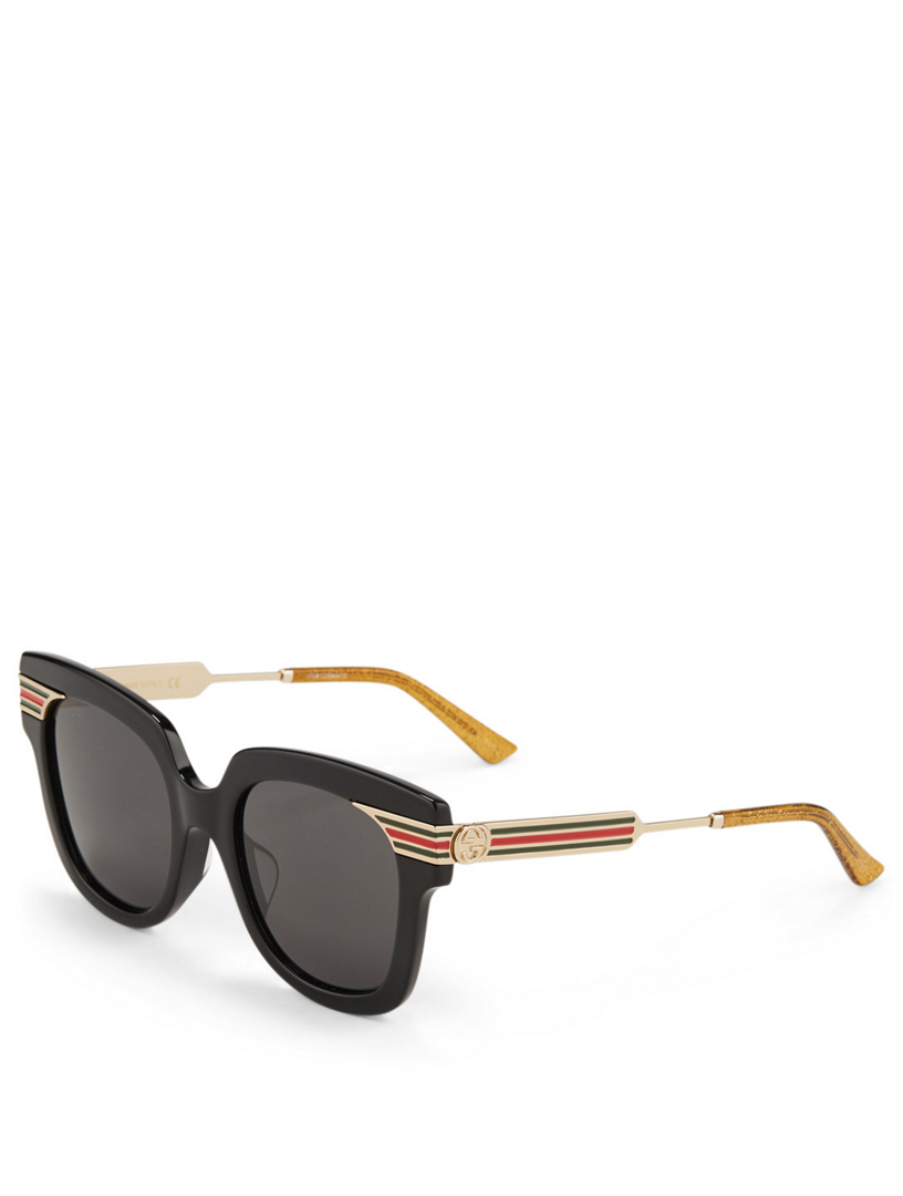 gucci oversized square web sunglasses