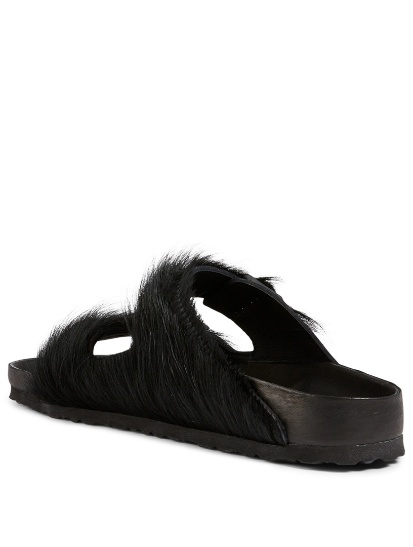 rick owens birkenstock fur