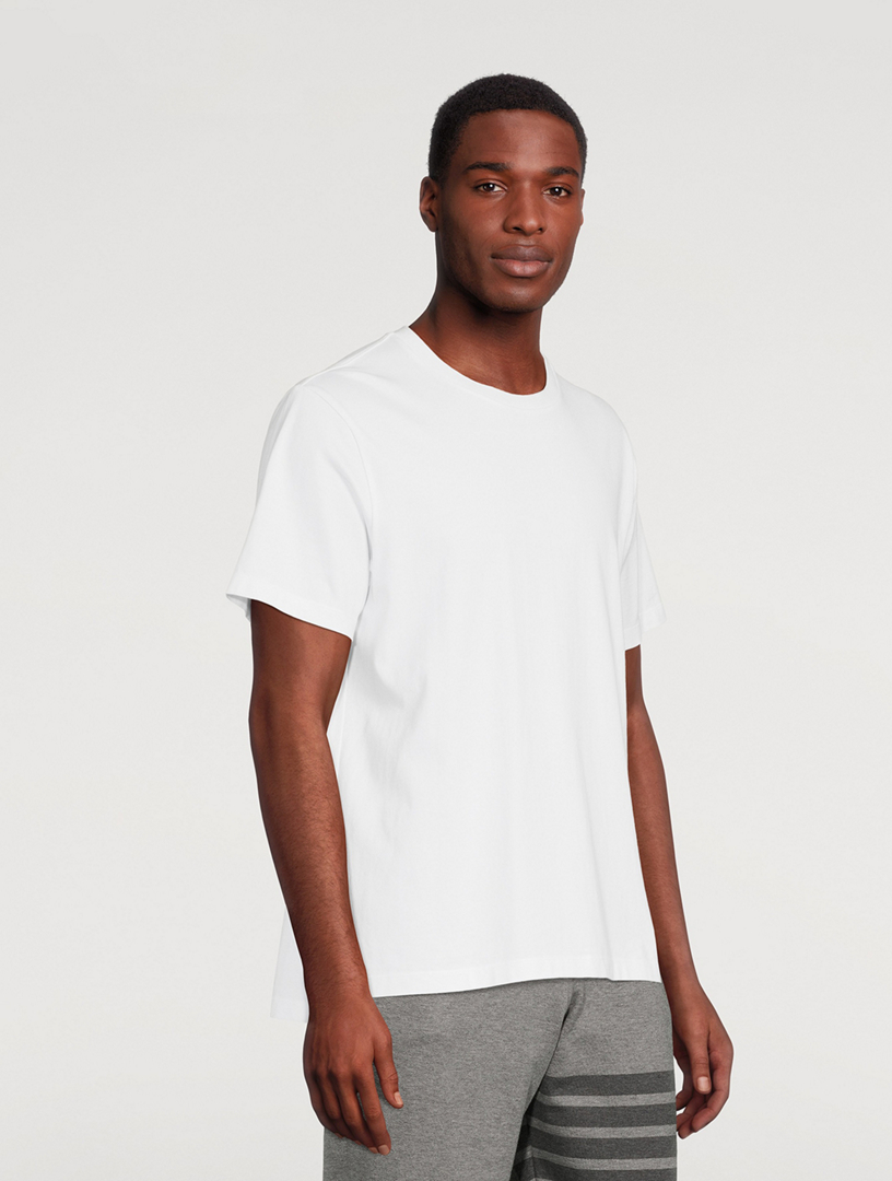 THOM BROWNE Crewneck T-Shirt With Side Slits | Holt Renfrew Canada