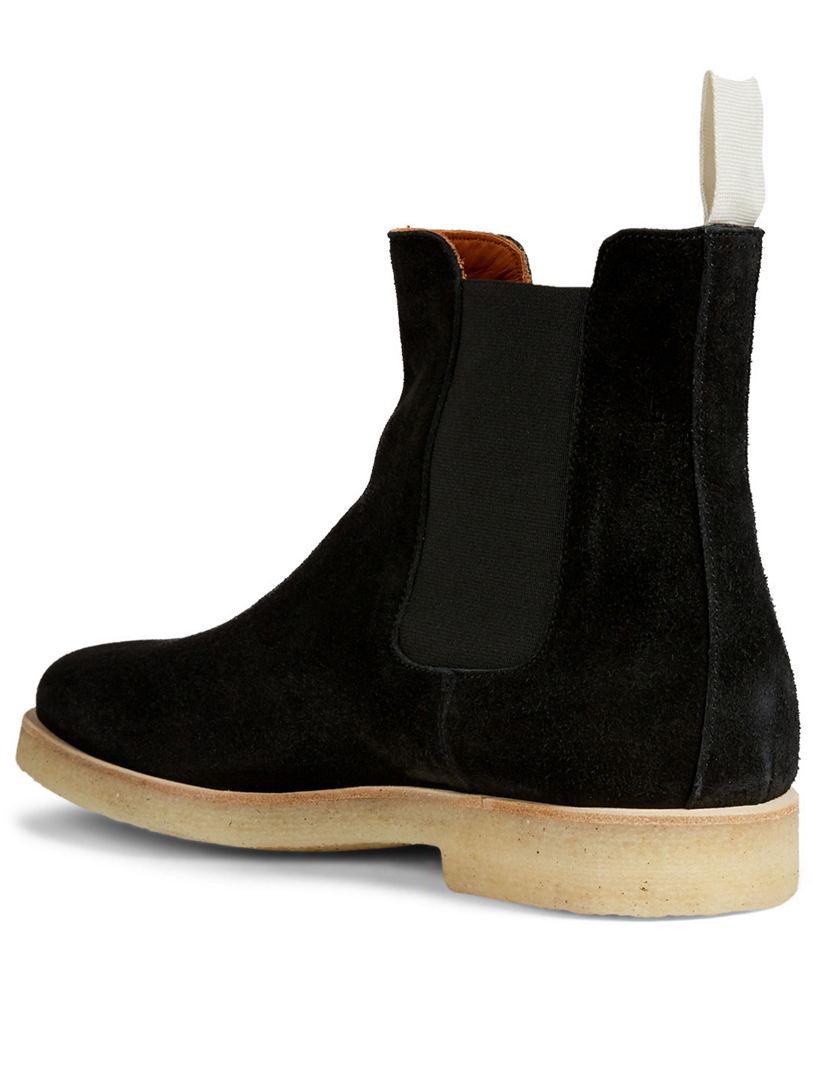 common projects black suede chelsea boots