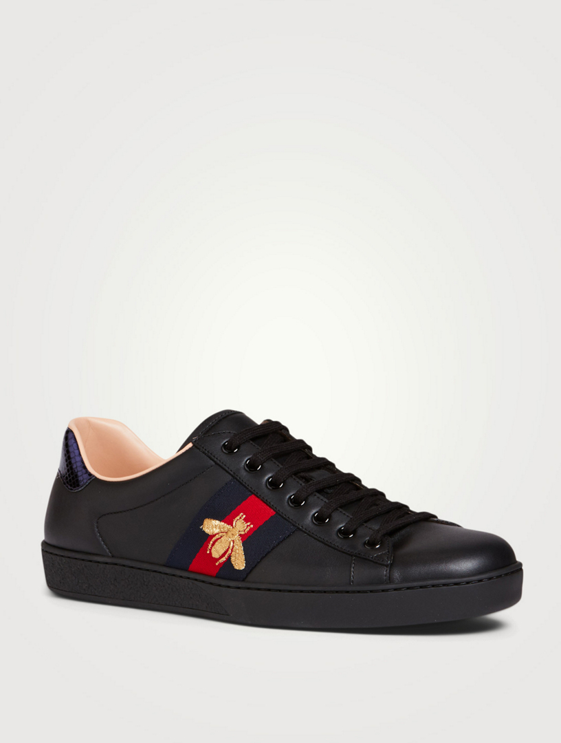 ace embroidered sneaker black