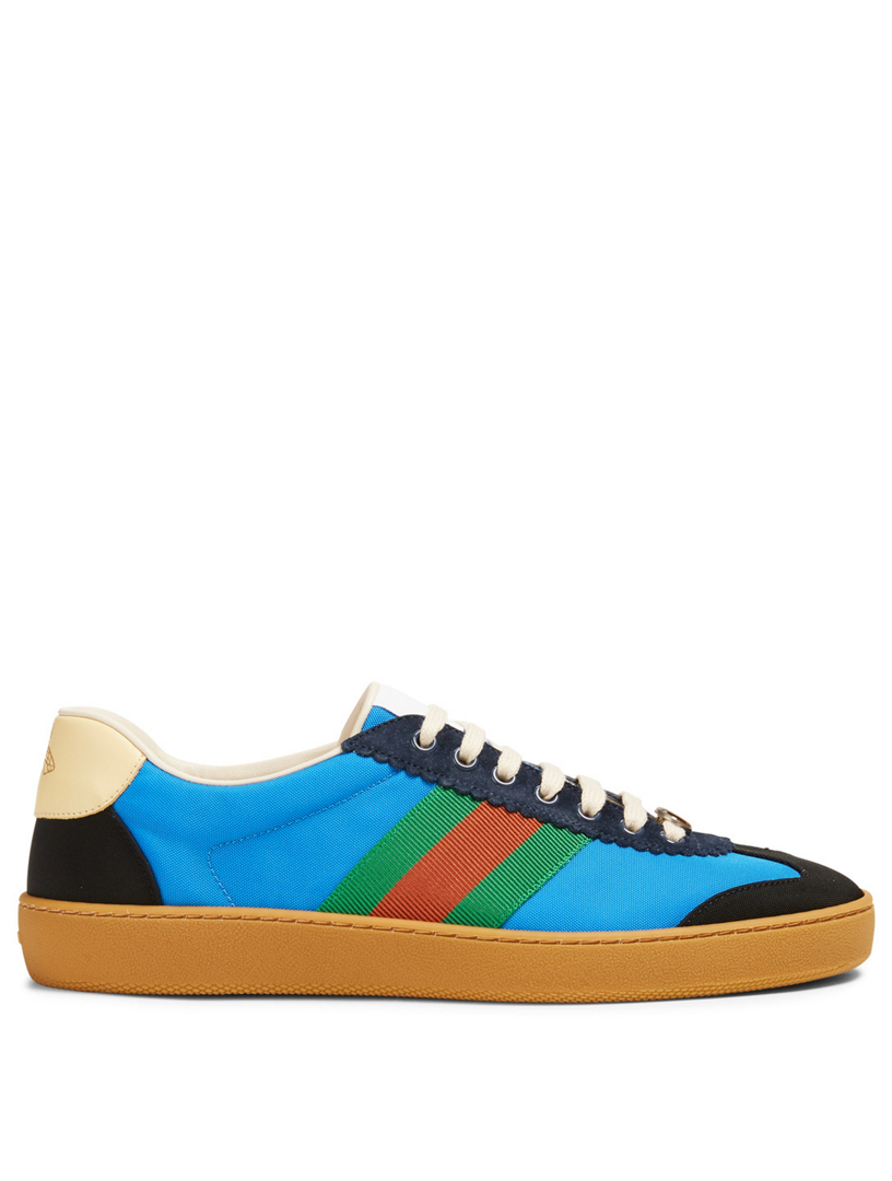 GUCCI G74 Nylon Sneakers With Web | Holt Renfrew Canada