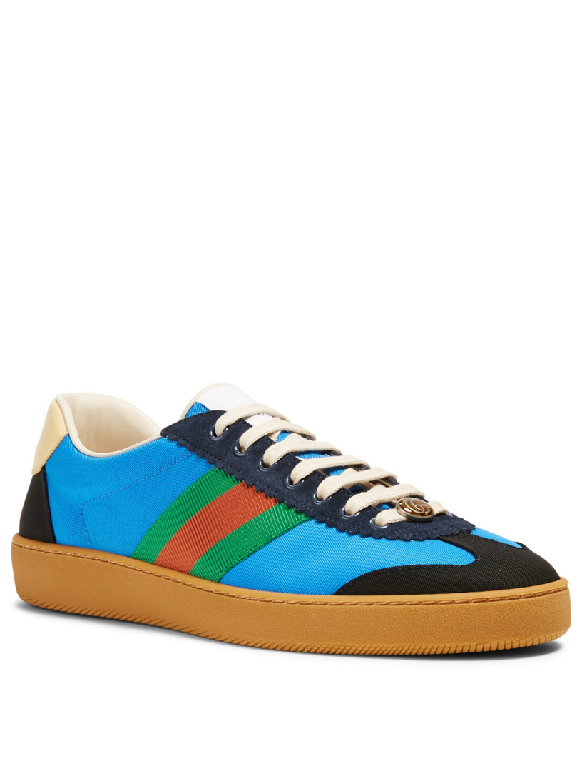 GUCCI G74 Nylon Sneakers With Web 