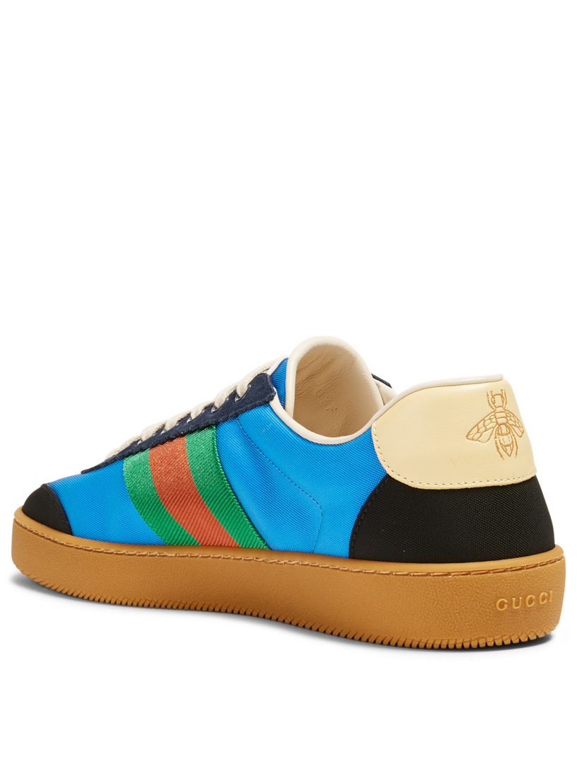 GUCCI G74 Nylon Sneakers With Web 