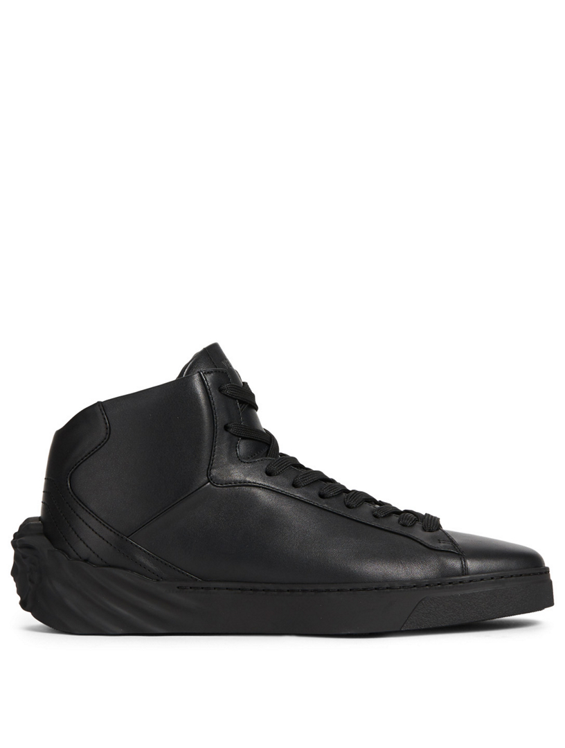 mens black platform sneakers
