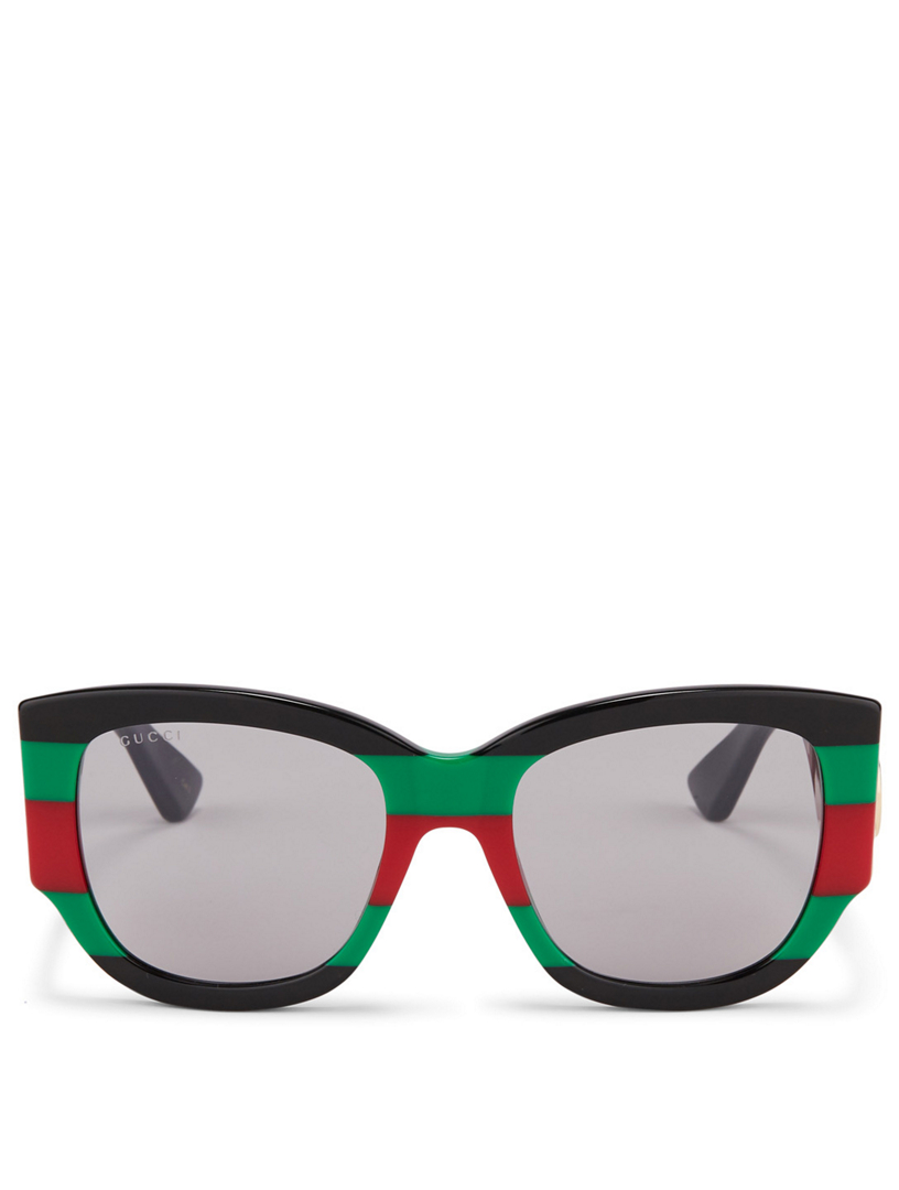 gucci square sunglasses with web