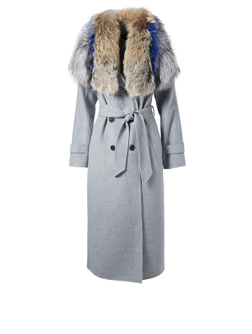 mackage wool coat with fur