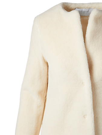 HARRIS WHARF LONDON Manteau peluche en mélange d'alpaga Femmes Blanc