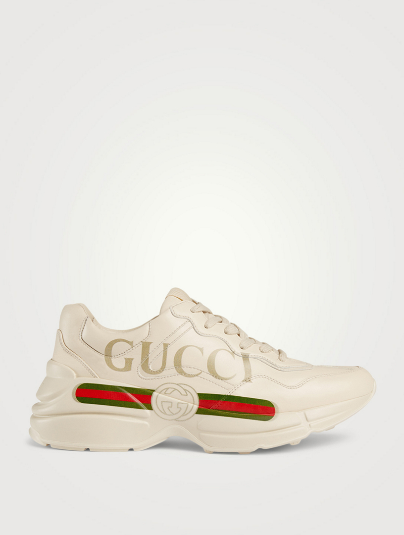 GUCCI Rhyton Leather Sneakers With Logo 