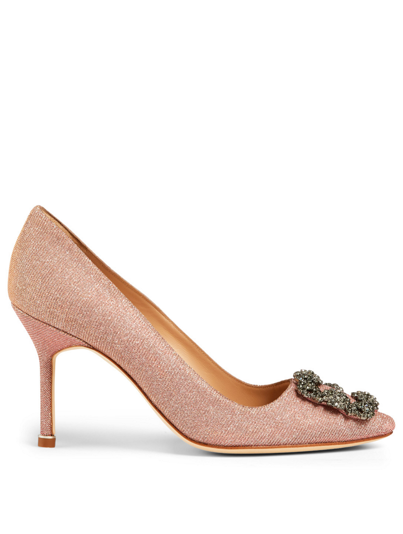 MANOLO BLAHNIK Hangisi 90 Pumps With Crystal Buckle | Holt Renfrew Canada