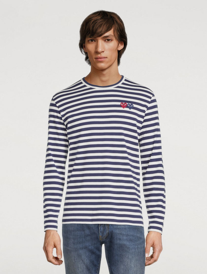 comme des garcons shirt striped long sleeve jersey