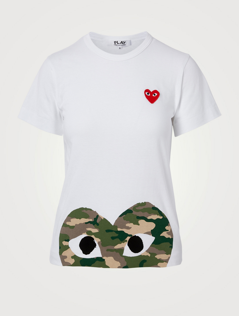 comme des garcons camo t shirt