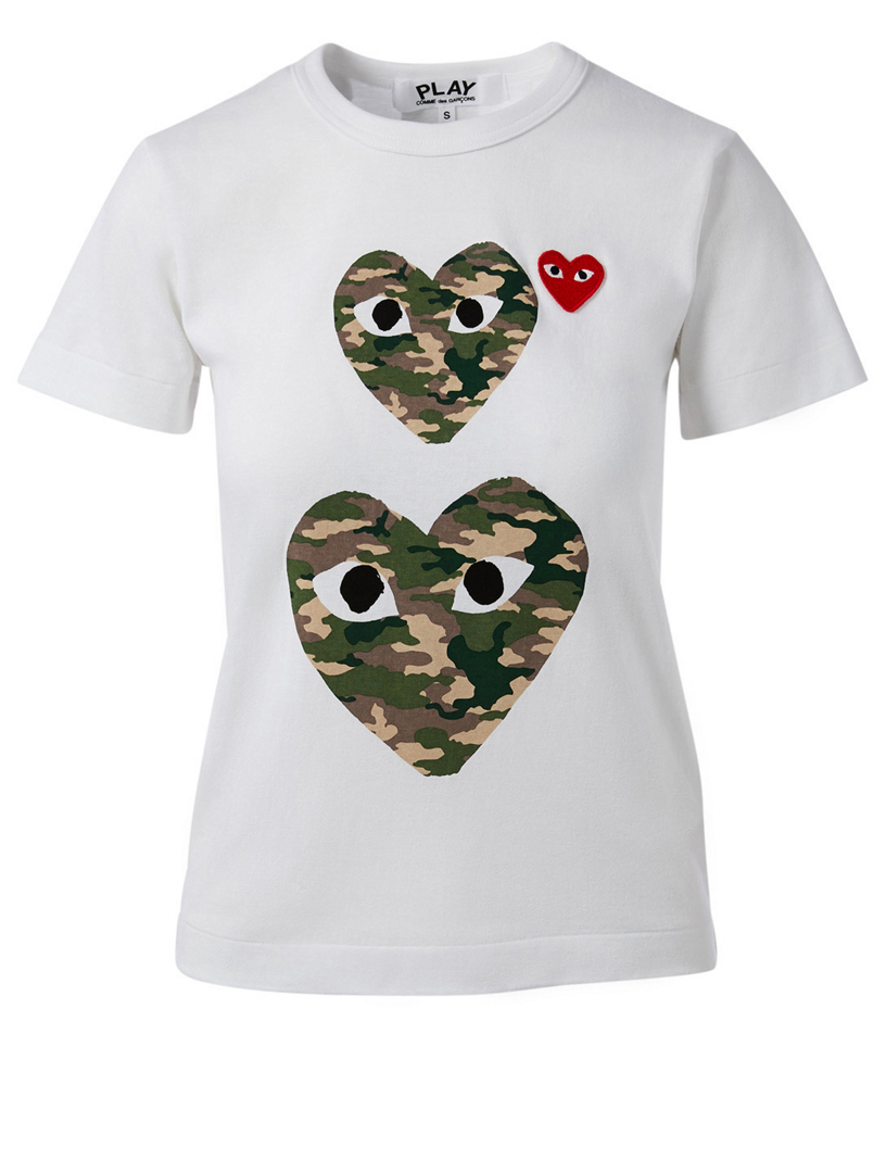 comme des garcons play camo shirt