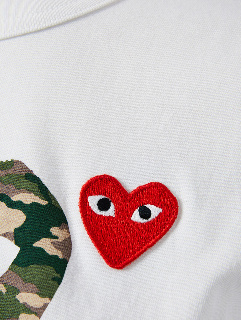 comme des garcons play camo shirt