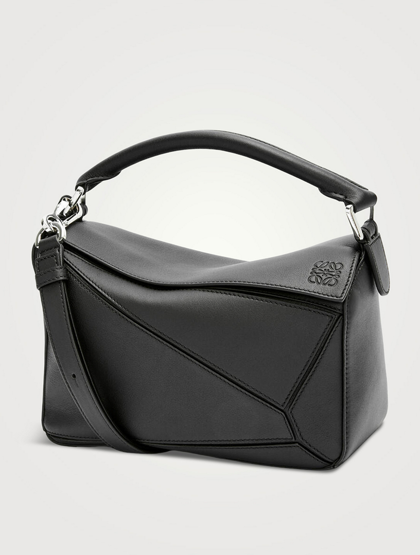 LOEWE Small Puzzle Leather Bag Women's Black