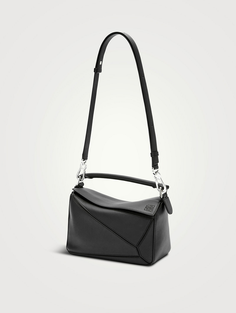 LOEWE Small Puzzle Leather Bag  Black