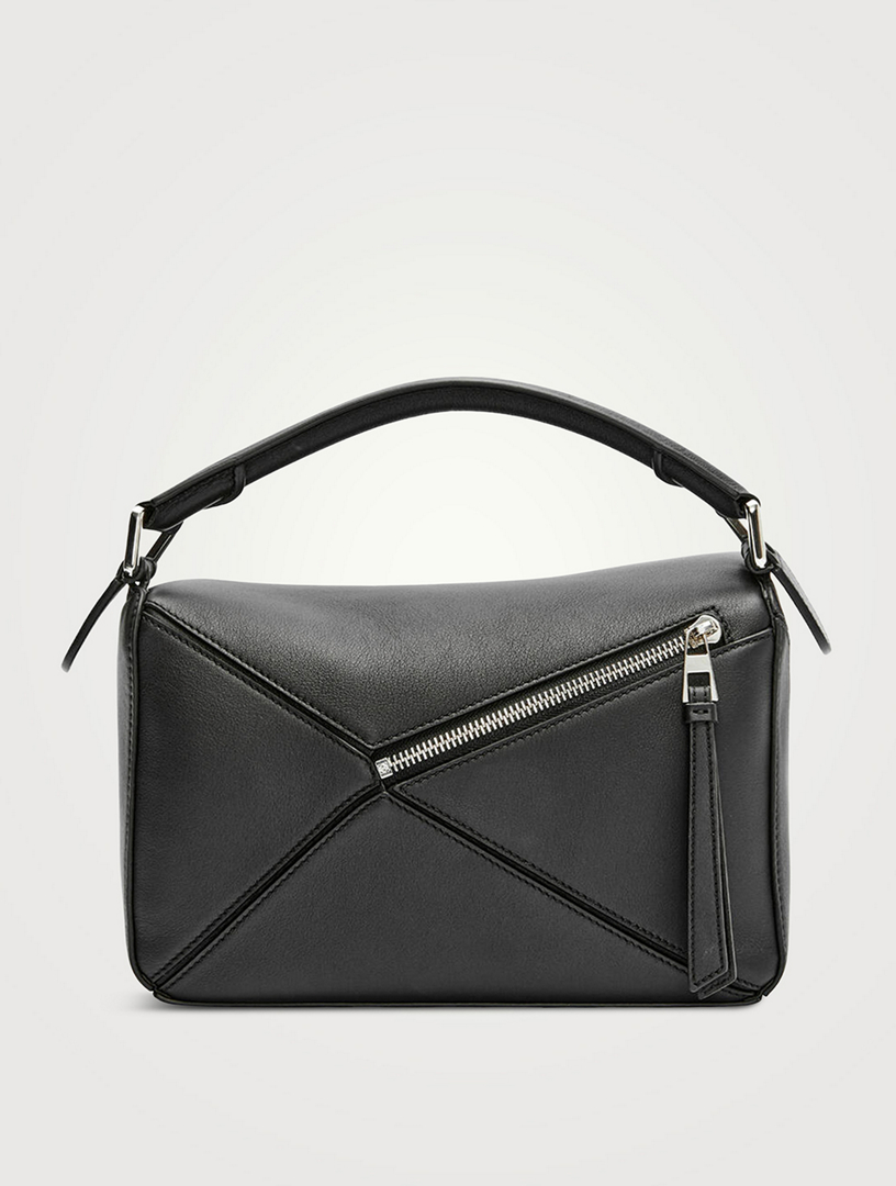 LOEWE Small Puzzle Leather Bag Women's Black