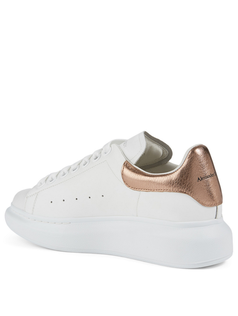 alexander mcqueen rose gold trainers