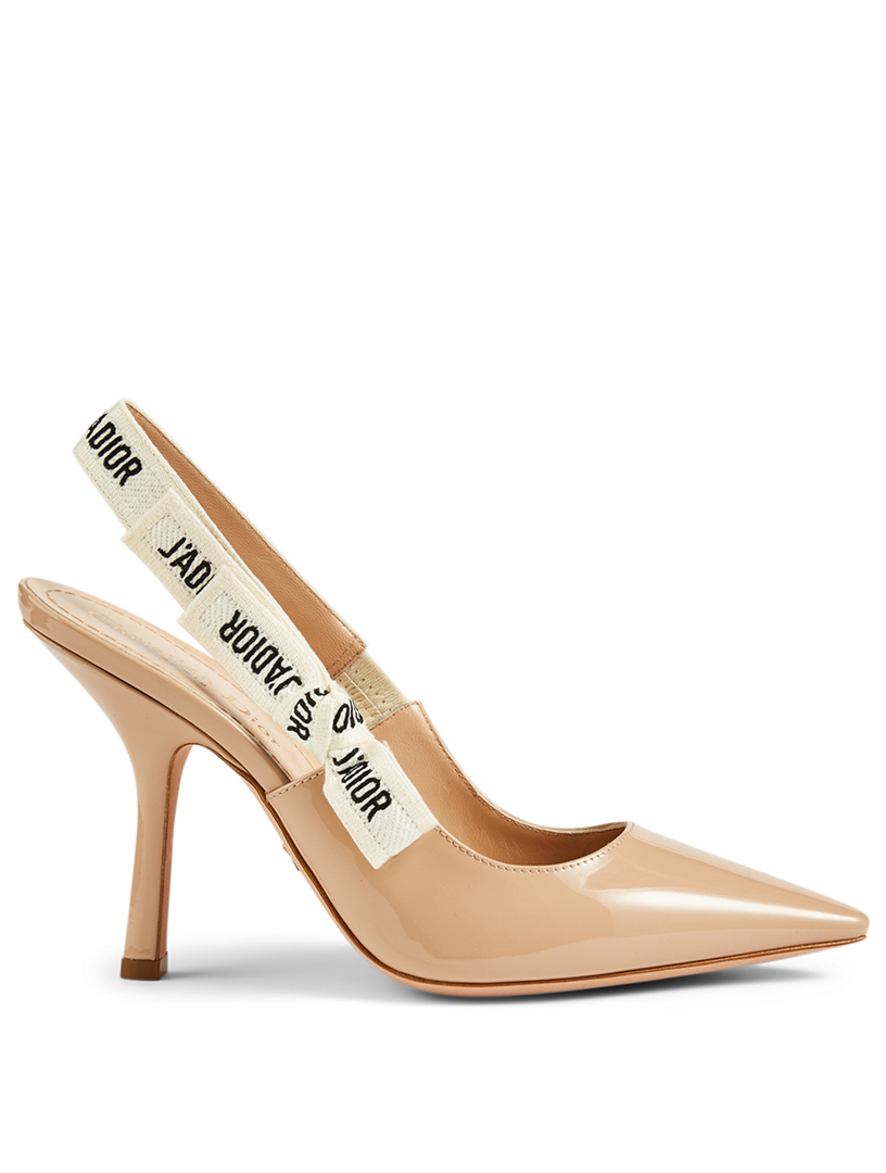 dior sling back nude