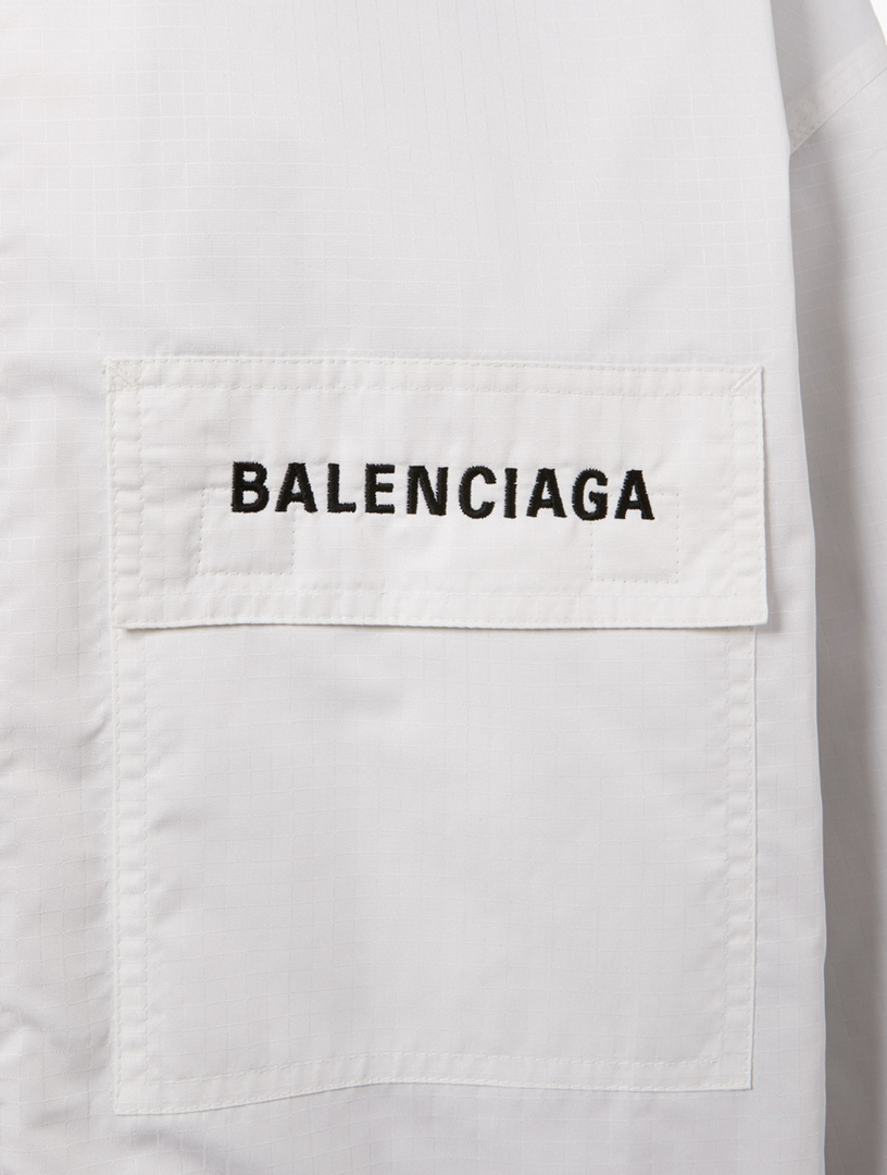 BALENCIAGA Windbreaker Jacket With Logo Pocket | Holt Renfrew Canada