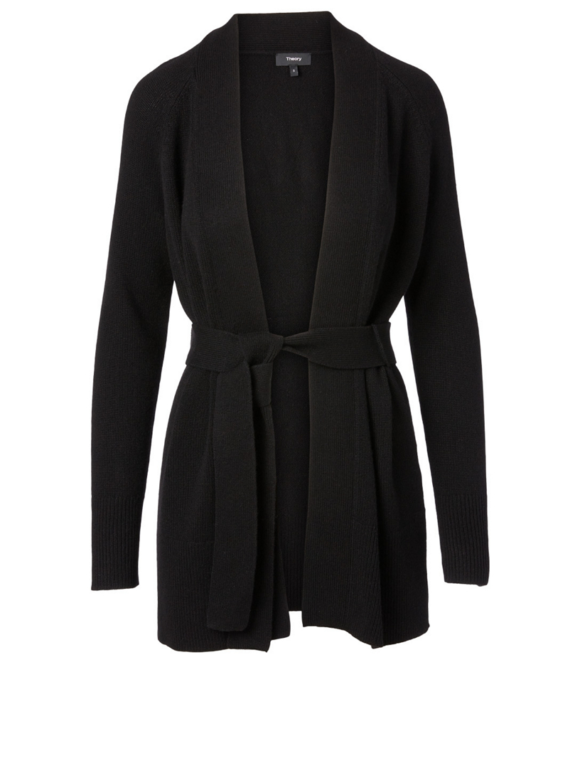 theory belted cashmere cardigan