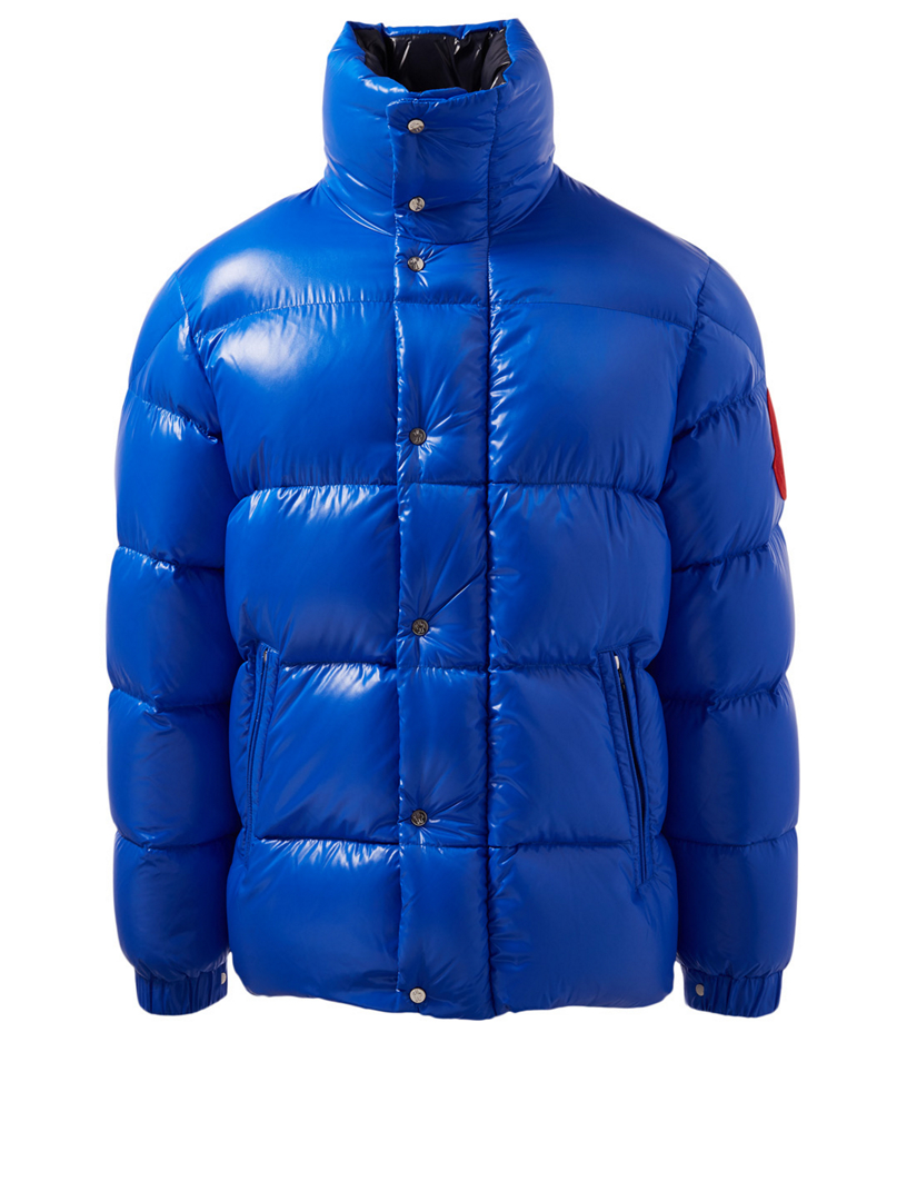 blue moncler puffer jacket