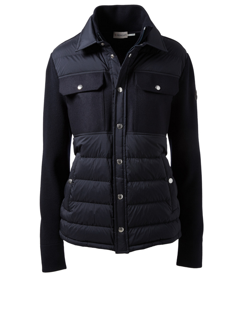 mixed media down jacket moncler