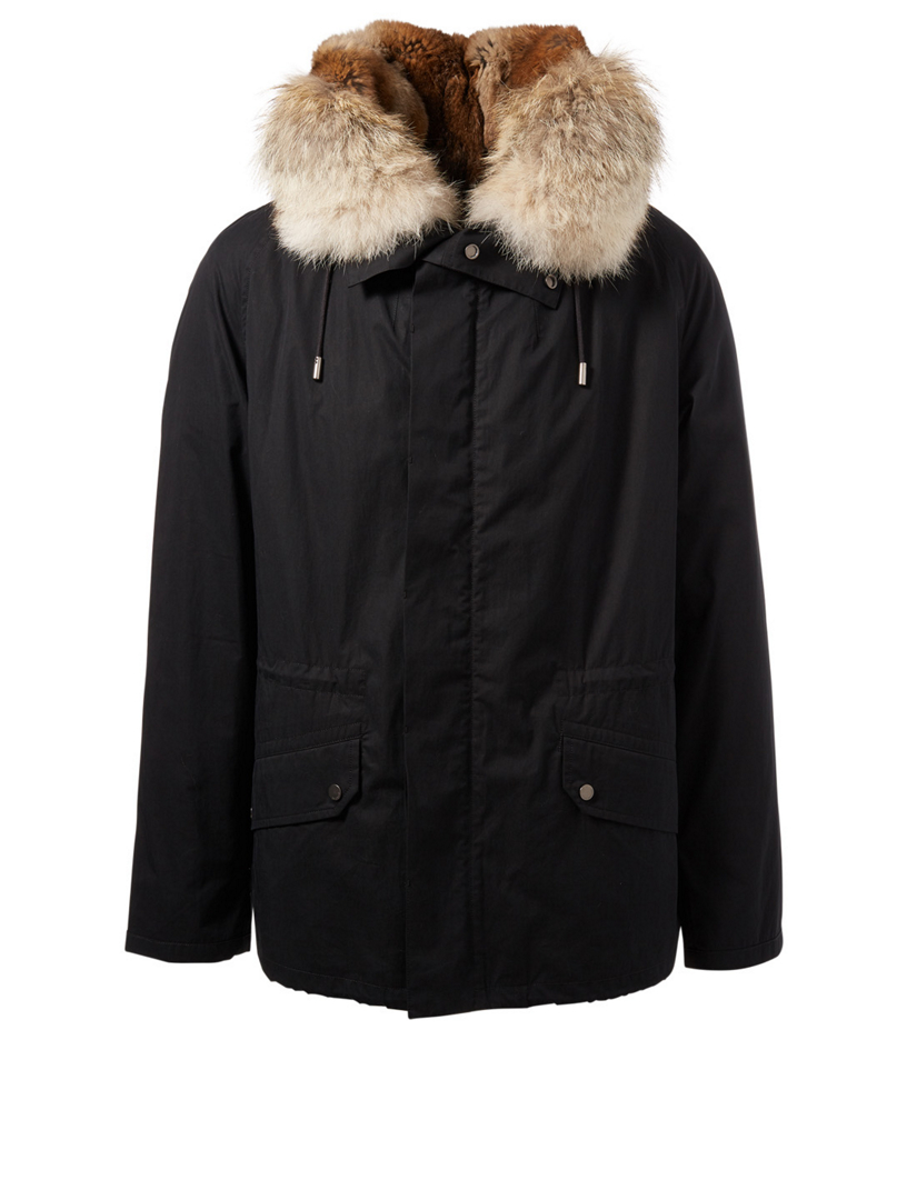 yves salomon black parka