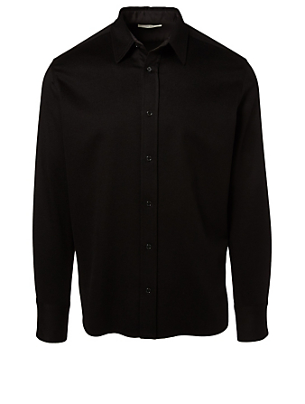 THE ROW Keith Cashmere Shirt Men's Black