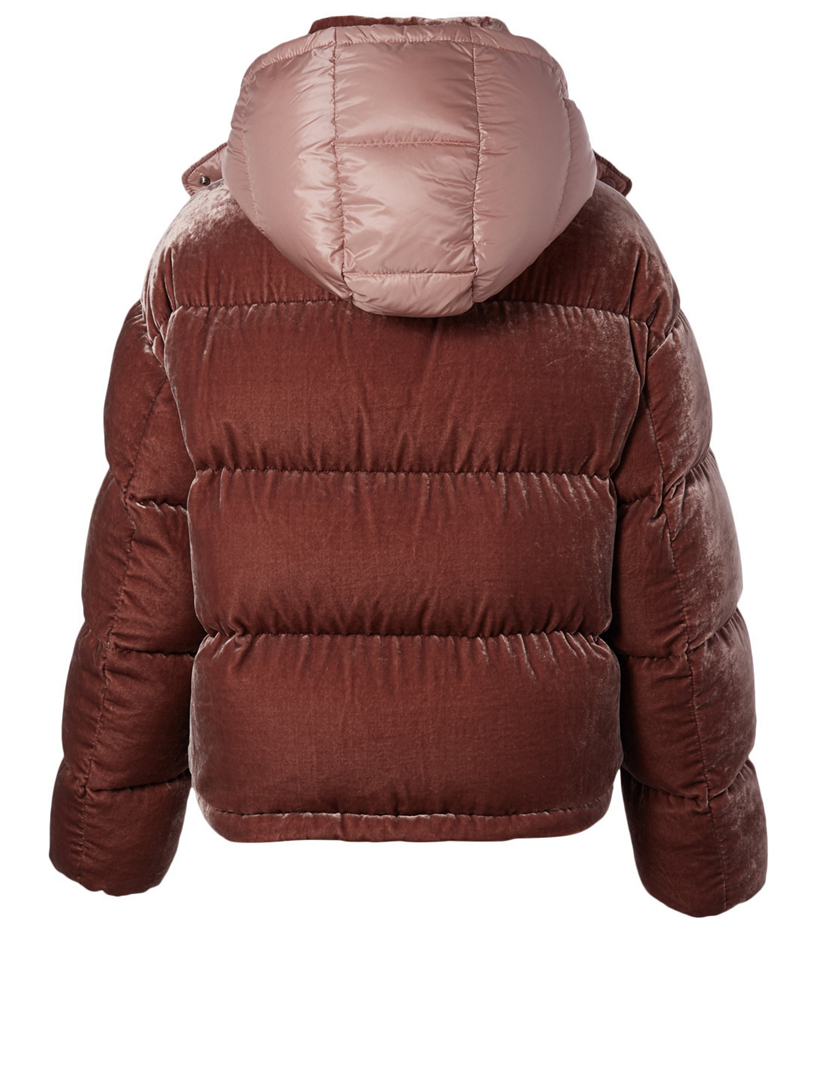 MONCLER Caille Velvet Down Puffer Jacket | Holt Renfrew Canada