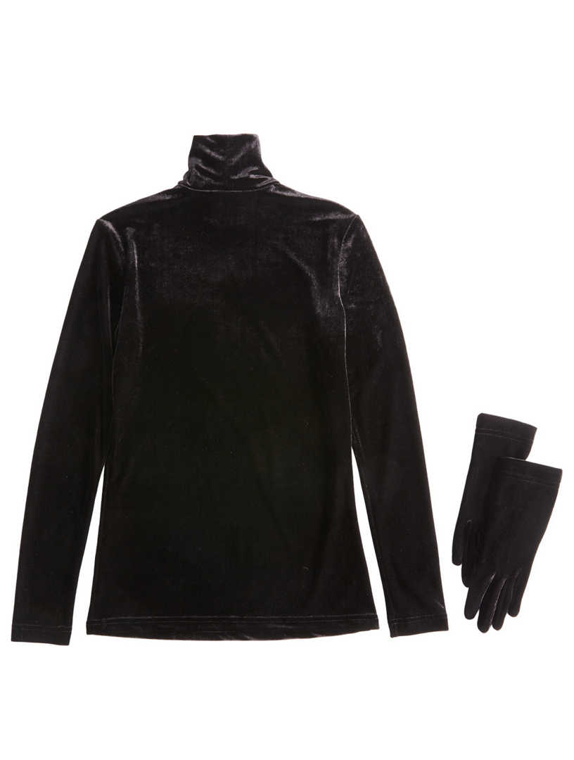 balenciaga velvet gloves