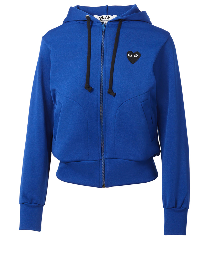 commes de garcon blue hoodie