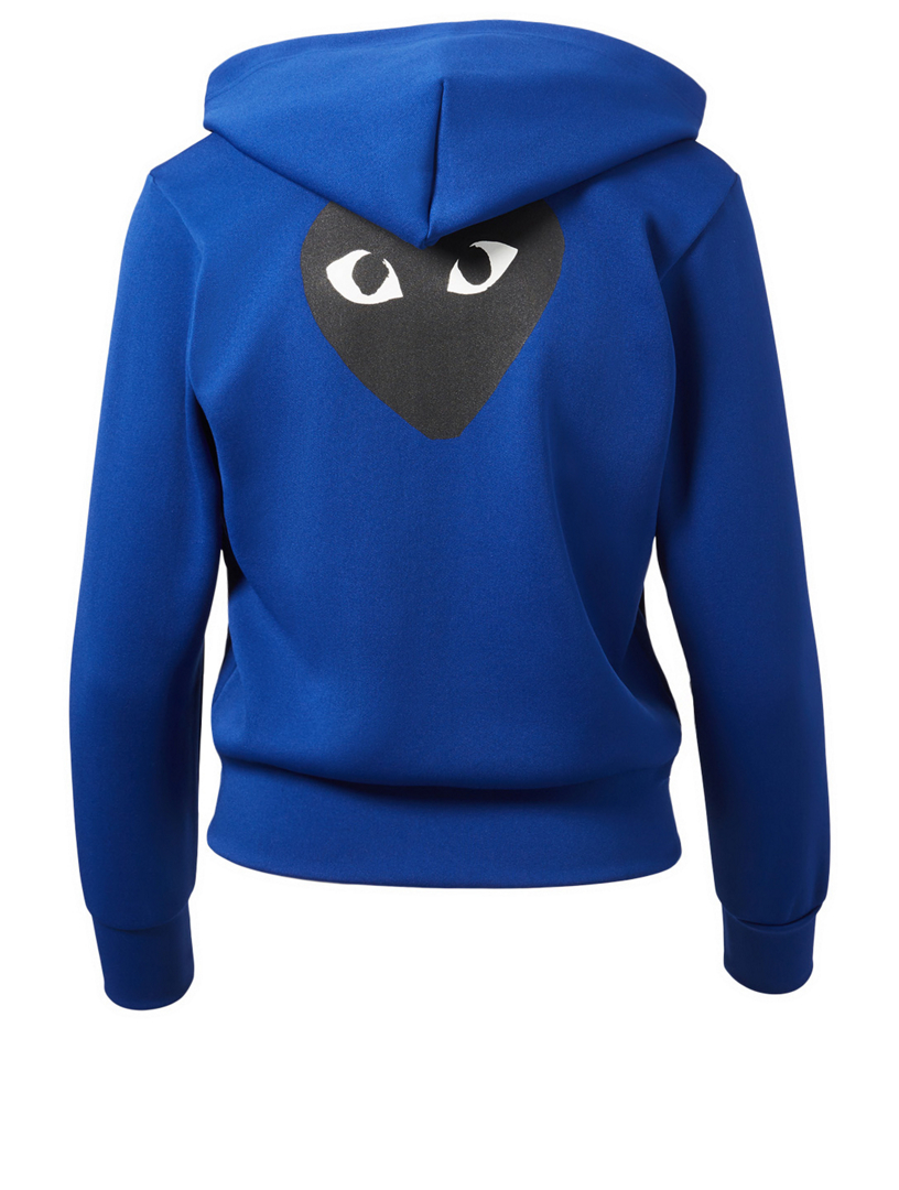 comme des garcon blue hoodie